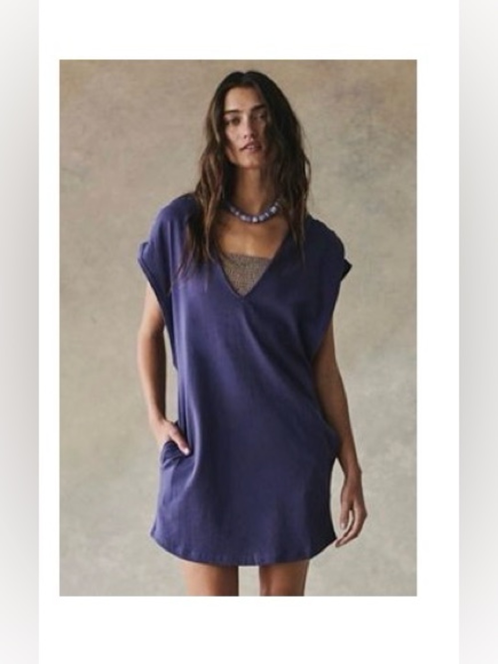 NWT Free People free-est Alex Cotton-Jersey Mini Dress
